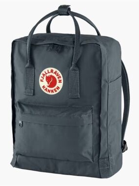 Fjallraven Kånken mini Backpack in Dark Gray with Red Logo
